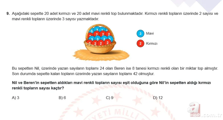 Mart ayı LGS örnek sorular listesi yayımlandı! MEB 2021 LGS sayısal - sözel örnek sorular ve cevap anahtarı 11