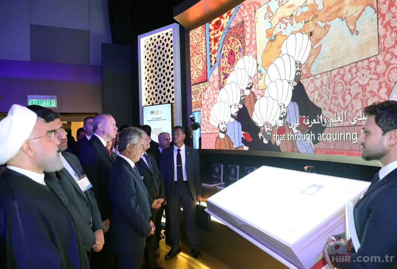 Başkan Erdoğan Kuala Lumpur'da! Oturumun ardından sergi alanını gezdi 9