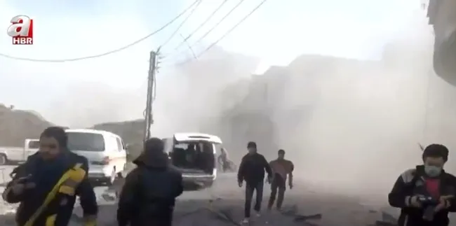 Esad rejimi sivilleri hedef alıyor! İşte hava saldırılarının olduğu Eriha