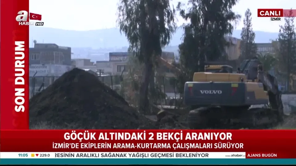 İzmir’de metro inşaatında göçük altında kalan 2 bekçiyi arama çalışmaları sürüyor