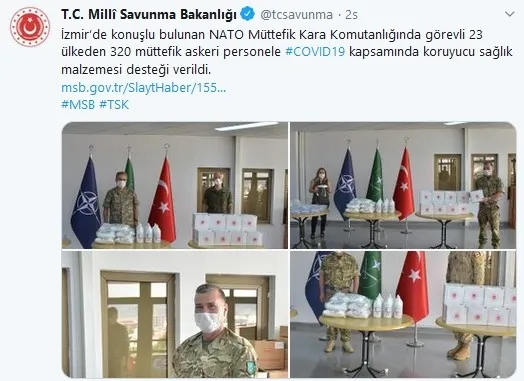 MSB açıkladı! İzmir'deki NATO personeline koruyucu sağlık malzemesi desteği - 1