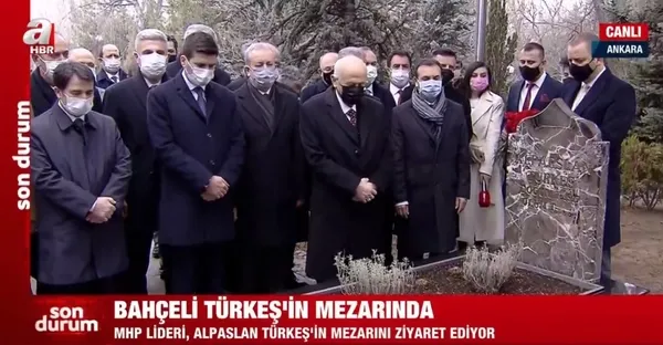 MHP lideri Devlet Bahçeli Alparslan Türkeş'in kabrini ziyaret etti - 2