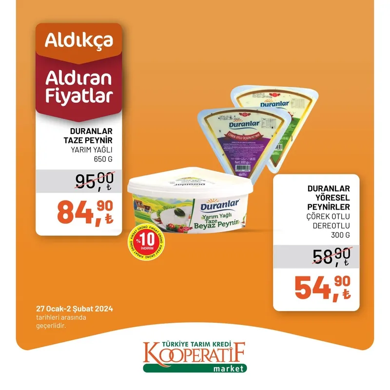 Tarım Kredi Market indirim için son gün! TK’da tost peyniri 129,90 TL, zeytin 129,90 TL, beyaz peynir 109,90 TL, çay 106,90 TL, tereyağı 59,00 TL… - 5