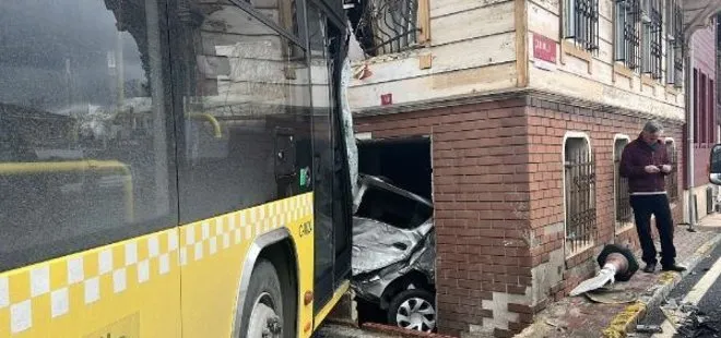 Son dakika: Beykoz’da İETT otobüsü 4 otomobile çarptı