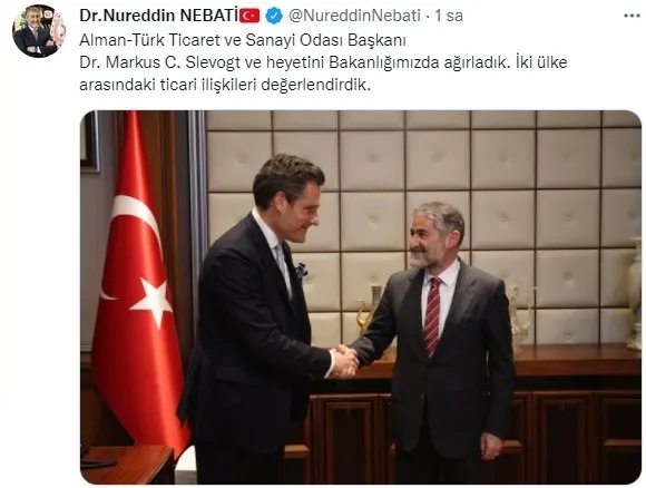 hazine-bakani-nureddin-nebati-ahk-turkiye-genel-muduru-thilo-pahl-ile-gorustu-1646945733647.jpg Hazine Bakanı Nureddin Nebati, Alman-Türk Ticaret ve Sanayi Odası Başkanı Markus C. Slevogt ile görüştü - 1
