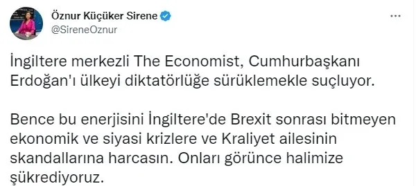 Batı’nın tetikçileri devrede! The Economist’in Başkan Erdoğan’ı hedef alan skandal manşetine tepkiler çığ gibi! Türkiye’den yanıt gecikmedi: Cehalet dolu sahte gazetecilik