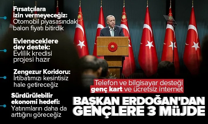 Kabine Toplantısı sona erdi! Başkan Erdoğan’dan gençlere vergisiz telefon müjdesi