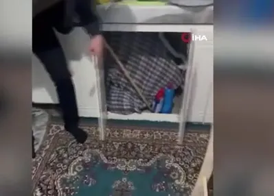 Firari şahıs mutfak dolabından çıktı