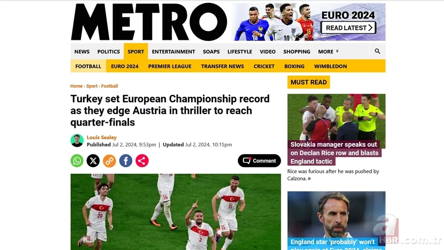 Dünya 'Bizim Çocuklar'ı konuşuyor! İşte Avusturya zaferinin manşetleri 5