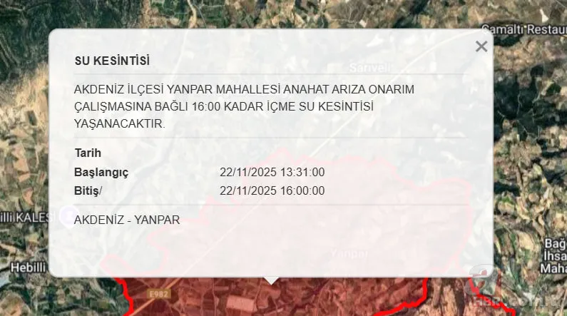 Mersin su kesintisi sorgulama: 22 Kasım Mersin’de su kesintisi ne zaman bitecek? 3