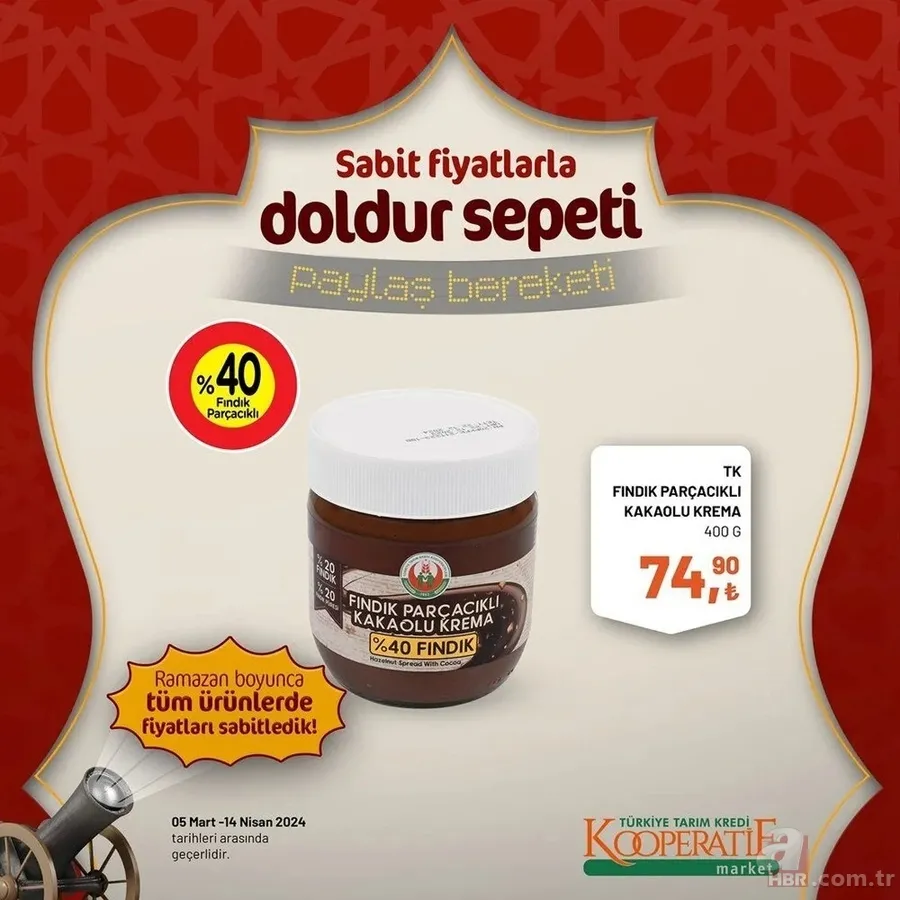 Tarım Kredi Market 30 Mart indirim kataloğu yayınladı! Kaşar peynir 205,00 TL’ye, tost peyniri 185,00 TL’ye, tereyağı 259,00 TL’ye, süt 22,50 TL’ye satışta 21
