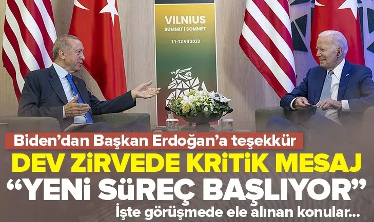 Başkan Erdoğan Biden ile görüştü