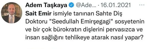 Zafer Partisi Genel Başkan Yardımcısı Adem Taşkaya’dan iş insanı Sait Emir’e şantaj! 5 milyon dolar istediğini söyleyeceğim