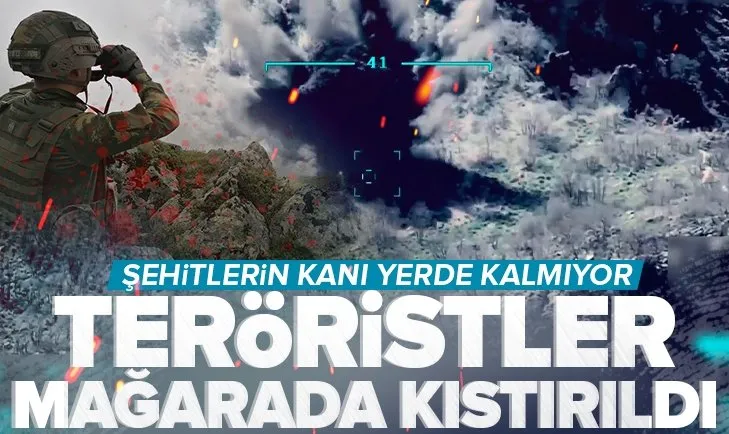 Son dakika: Şehitlerimizin kanı yerde kalmadı! Teröristler mağarada sıkıştırıldı