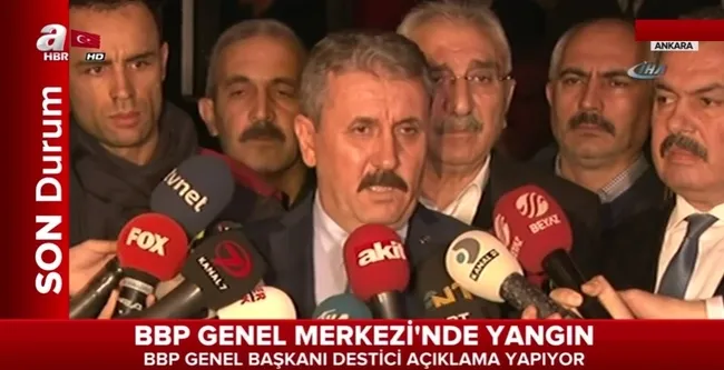 Ankara'da BBP Genel Merkezi'nde yangın - 1