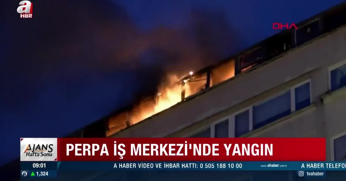 Perpa İş Merkezi’nde yangın!