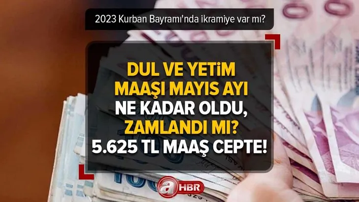 Kurban Bayramı’nda ikramiye var mı? 2023 Dul ve Yetim maaşı Mayıs ayı ne kadar oldu, zamlandı mı? 5.625 TL maaş cepte!