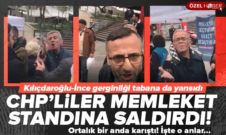 CHPliler Memleket Partisi standına saldırdı