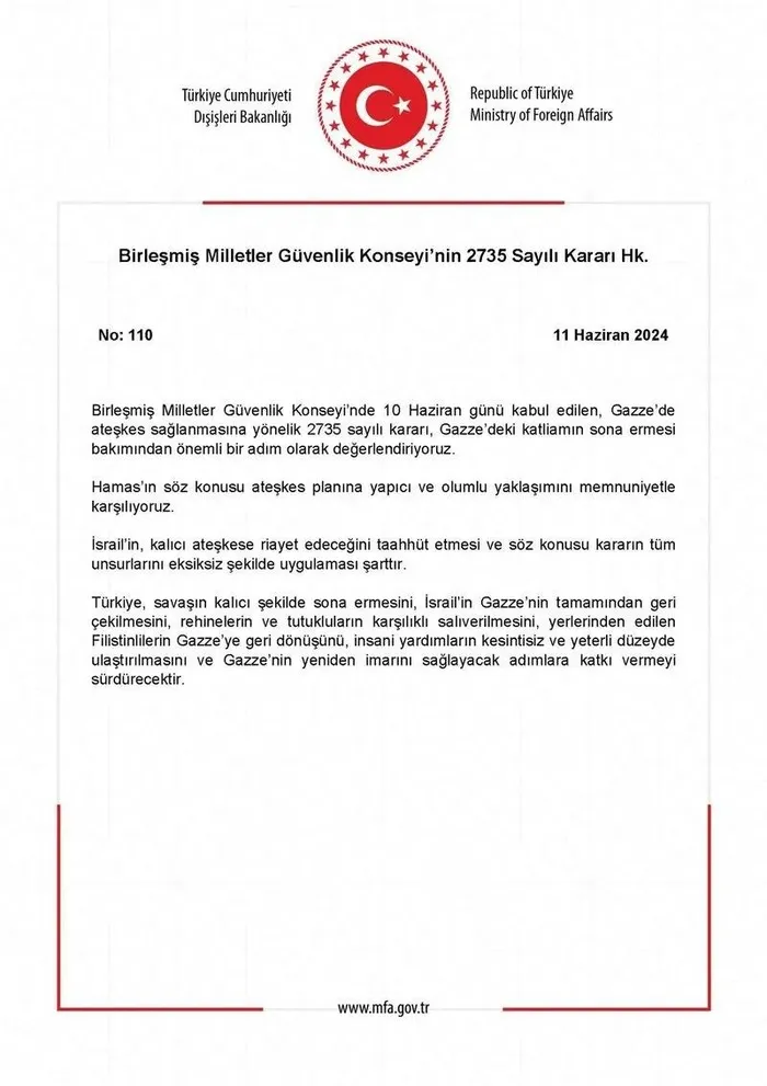 BMGK’da bir ilk: Gazze’de ateşkes kararı! Hamas’ın ardından Türkiye’den açıklama geldi