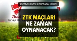 Ertelenen Ziraat Türkiye Kupası maçları ne zaman?