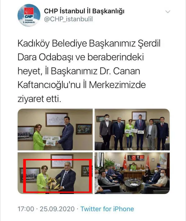 CHP'de 2. Atatürk skandalı! CHP İstanbul İl Başkanlığı Canan Kaftancıoğlu'nun Atatürk tablosu aldığını gösteren tweeti sildi - 1