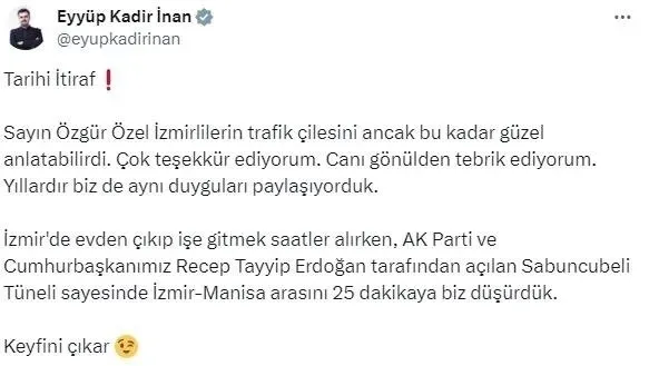 AK Parti yaptı CHP lideri Özgür Özel ballandıra ballandıra anlattı! İzmir’deki trafik çilesini itiraf etti