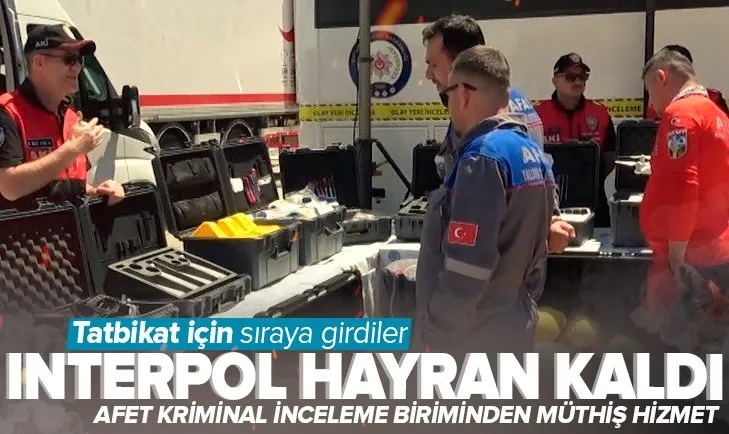 Afet kriminal inceleme birimi hayran bıraktı! Tatbikat için sıraya girdiler