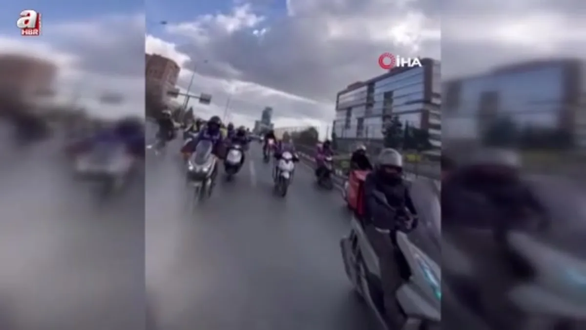 Alkollü kamyon sürücü kuryeye çarptı