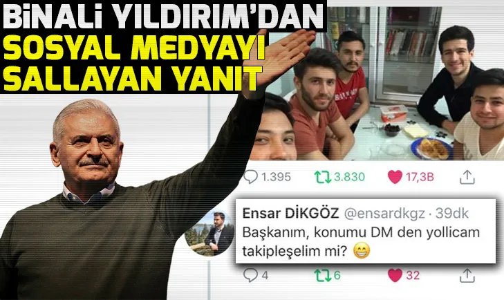 Binali Yıldırım yine gönülleri fethetti! Twitterı sallayan yanıt
