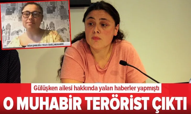 Tele-1 Televizyonu terör örgütü yöneticisini İsveç muhabiri olarak tanıtıyor