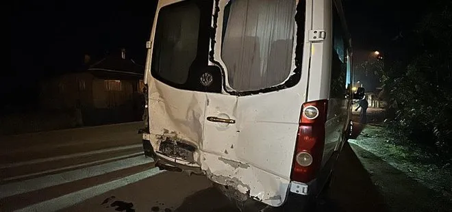 Düzce'de işçi servisi ile otomobil çarpıştı! 8 yaralı