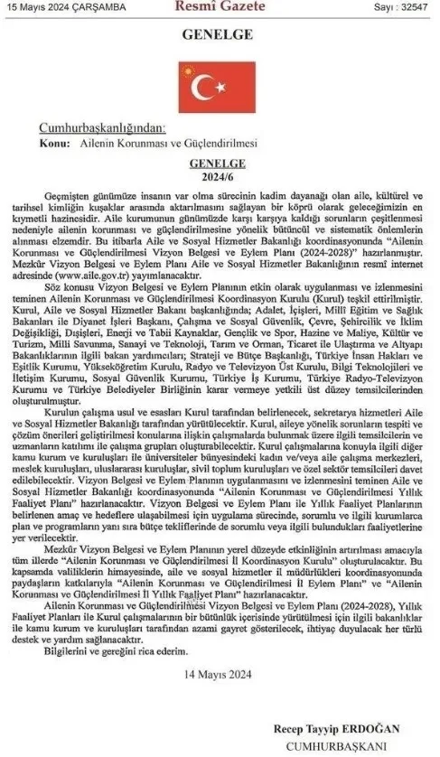 baskan-erdogan-imzaladi-ailenin-korunmasi-ve-guclendirilmesine-yonelik-genelge-resmi-gazetede-1715752261770.jpg Başkan Erdoğan imzaladı: Ailenin korunması ve güçlendirilmesi'ne yönelik genelge Resmi Gazete'de - 2