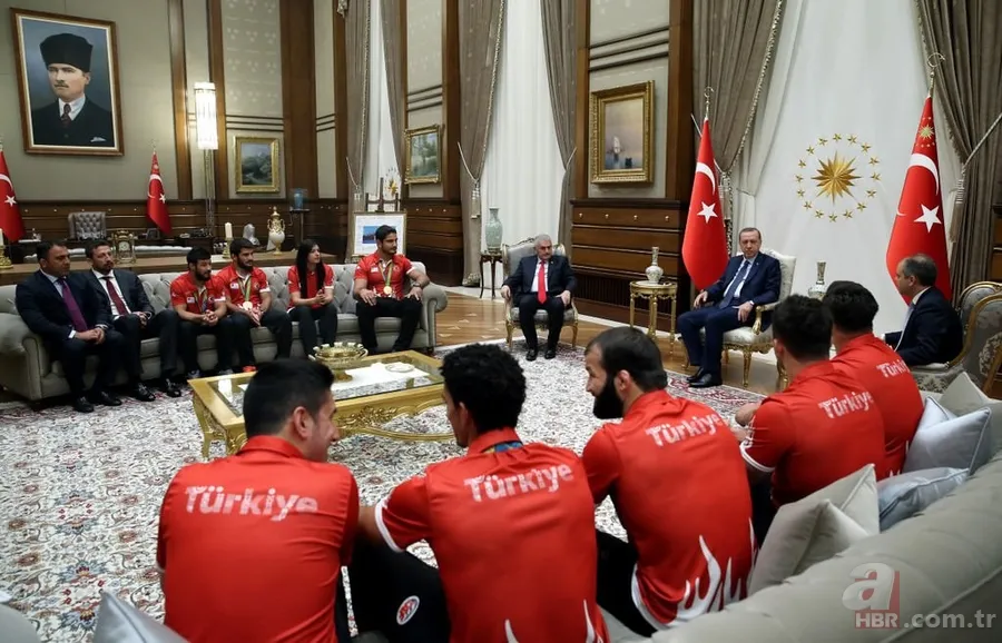Erdoğan, Rio 2016 Olimpiyat Oyunlarında madalya kazanan Türk sporcuları kabul etti 13