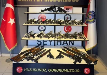 Adana’da 54 ruhsatsız silah ele geçirildi