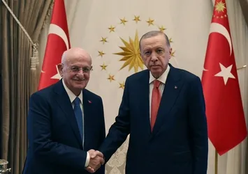 Başkan Erdoğan eski TBMM Başkanı Kahraman'ı kabul etti