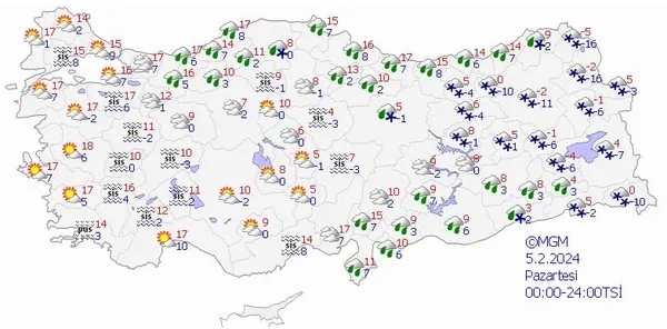 HAVA DURUMU | Meteoroloji il il uyardı! Kuvvetli kar, buzlanma ve çığ tehlikesi! İşte o harita... | 3-7 Şubat 2024 - 12