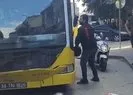 İETT otobüsüne tekmeli saldırı