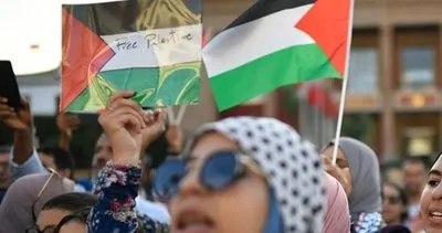 Fas'ta İsrail'in Gazze'ye saldırıları protesto edildi
