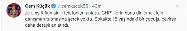 CHP’nin İkinci Yüzyıla Çağrı programında skandal: Jeremy Rifkin oturduğu yerden muhalefete ders verdi! Tepki yağıyor: Türkiye bunu hak etmedi