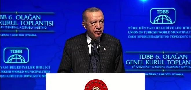 Son dakika: Başkan Erdoğan’dan Türk Dünyası Belediyeler Birliği 6. Olağan Genel Kurulu’nda önemli açıklamalar