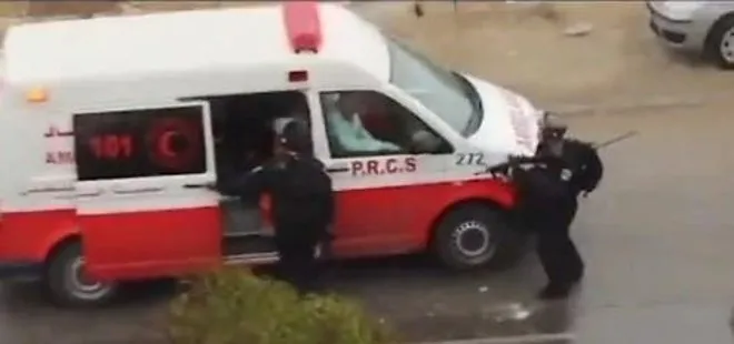 İşgalci İsrail polisinden ambulansta gözaltı