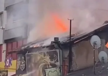 Bursa'da tek katlı dükkan alev alev yandı
