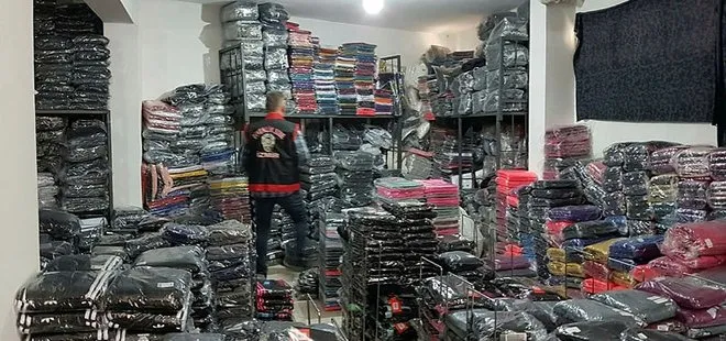 İzmir’de 4 milyon lira değerinde sahte tekstil ürünü bulundu