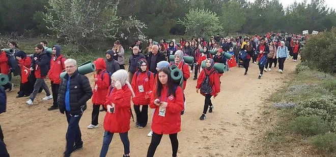 Gençler atalarının izinde Conkbayırı’na yürüyor | 57. Alay’a ’Vefa Yürüyüşü’