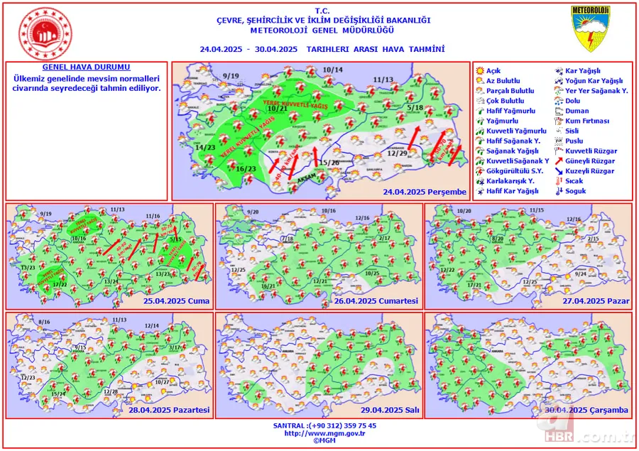 Gök gürültülü sağanak vuracak! 20 il için sarı kodlu fırtına uyarısı geldi: Meteoroloji 24 Nisan hava durumu 2