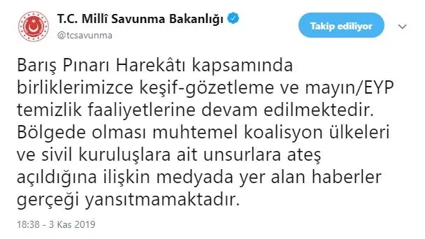 Milli Savunma Bakanlığı’ndan o iddialara yalanlama
