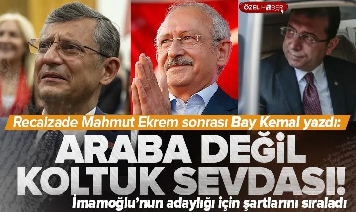Kemal Kılıçdaroğlu koltuğa yapıştı bırakmıyor! Ekrem İmamoğlu için şartlarını açıkladı! Bay Kemal ayrılığa yanaşmıyor...