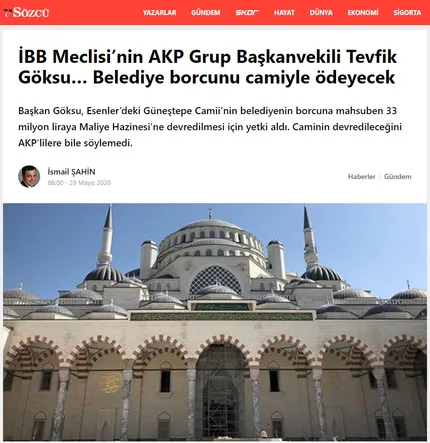 Sözcü’nün asılsız haberlerine Esenler Belediyesinden net yalanlama: Hazineye devredildi