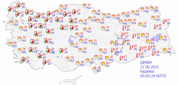 1624117821210.png Meteoroloji Genel Müdürlüğünden son dakika sağanak yağış uyarısı! İstanbul dahil çok sayıda ilde etkili olacak - 4