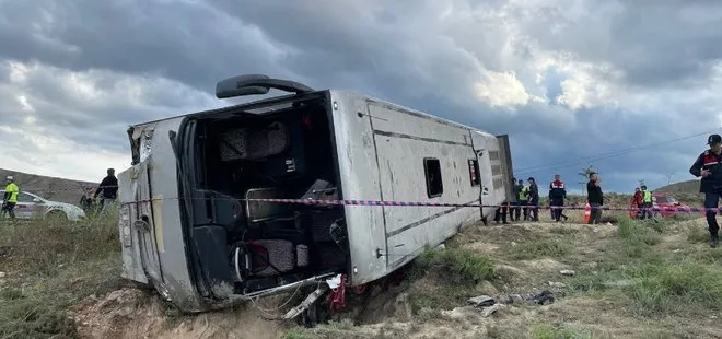 Çankırı’da feci kaza! İşçileri taşıyan otobüs devrildi